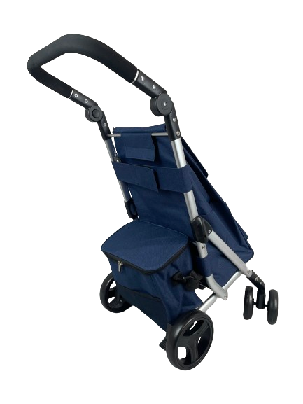 Faltbarer großer Einkaufstrolley mit 6 Rädern, verstellbarer Griff, Kühltasche, UK LAGER - Bild 17 von 19