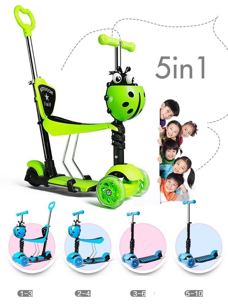 Kids 5in1 Mini Baby Scooter Toddler 3Wheel eBay