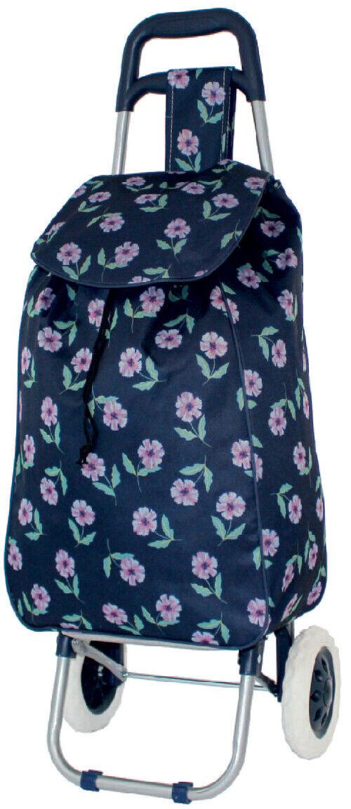 2 Wheels Shopping Trolley Cart Folding Travel Luggage Bag Lightweight Large - Picture 7 of 26