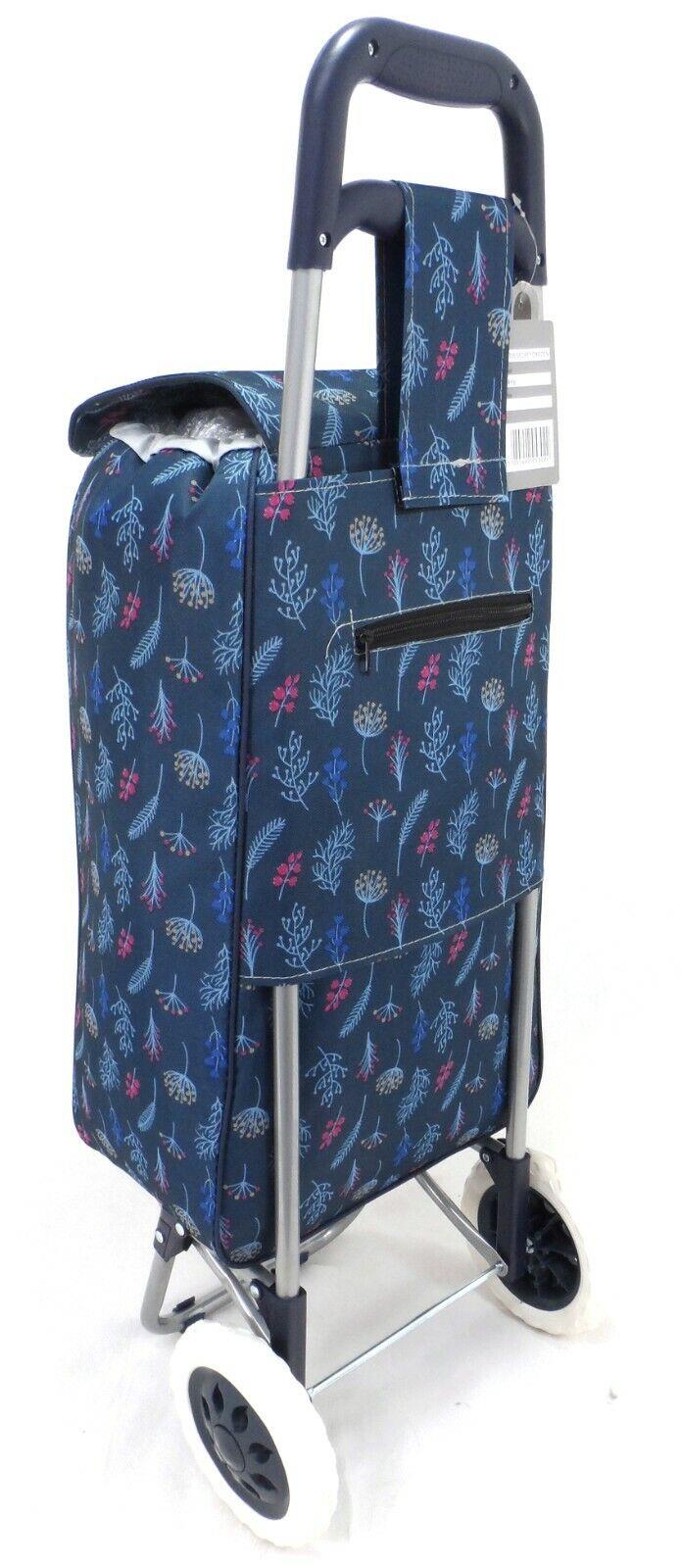 2 Wheels Shopping Trolley Cart Folding Travel Luggage Bag Lightweight Large - Picture 12 of 26
