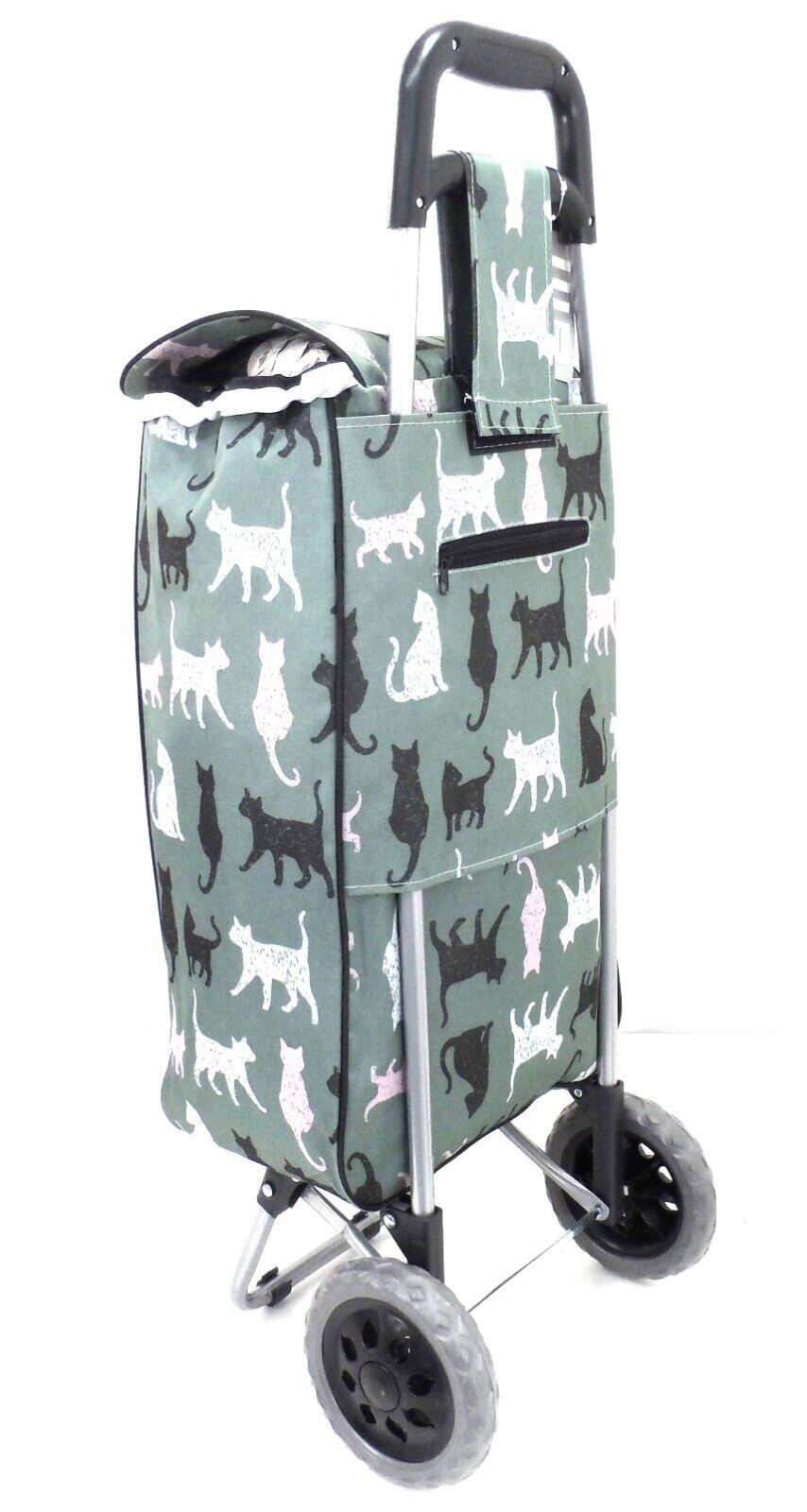 2 Wheels Shopping Trolley Cart Folding Travel Luggage Bag Lightweight Large - Picture 21 of 26