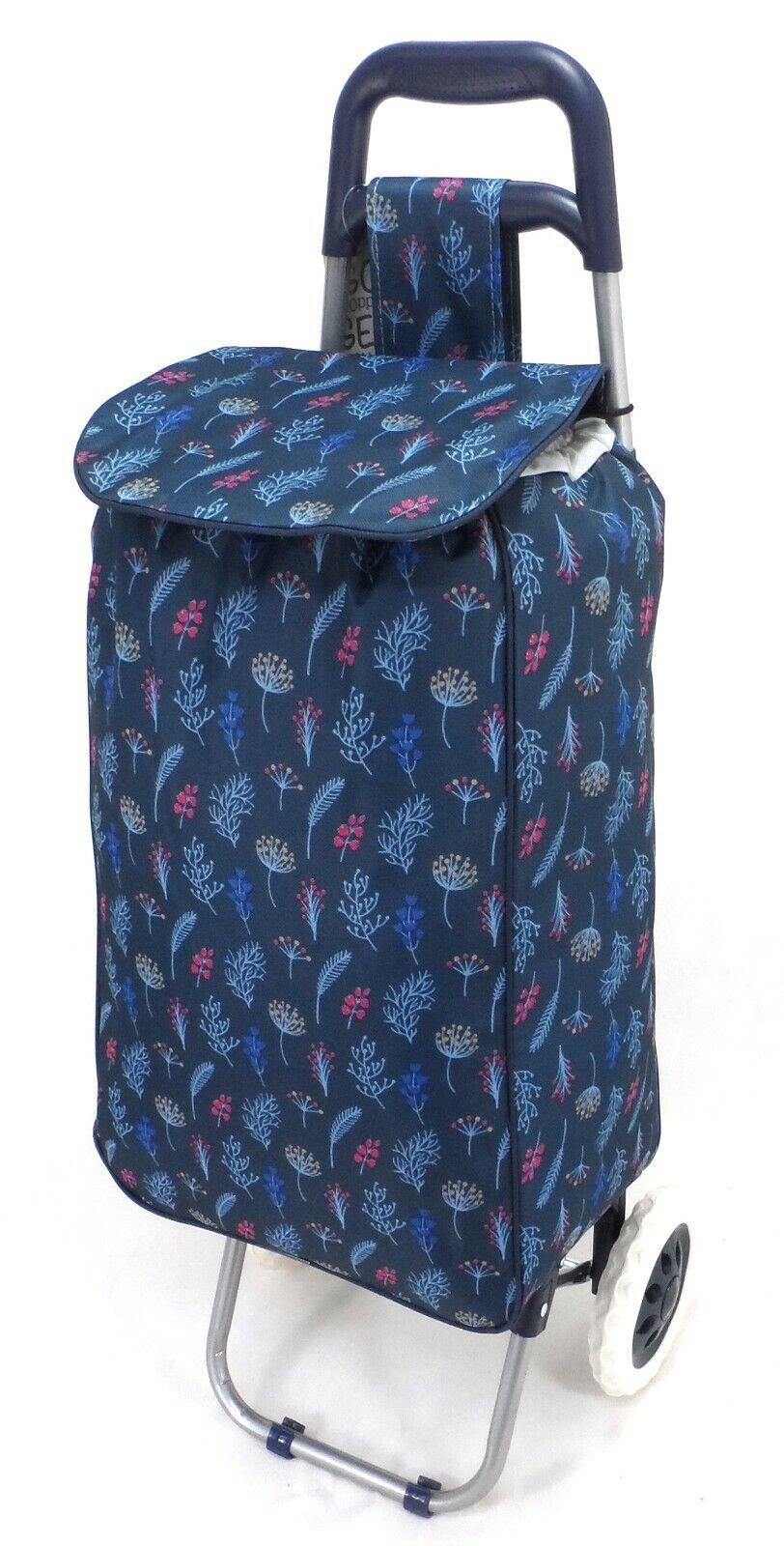 2 Wheels Shopping Trolley Cart Folding Travel Luggage Bag Lightweight Large - Picture 11 of 26