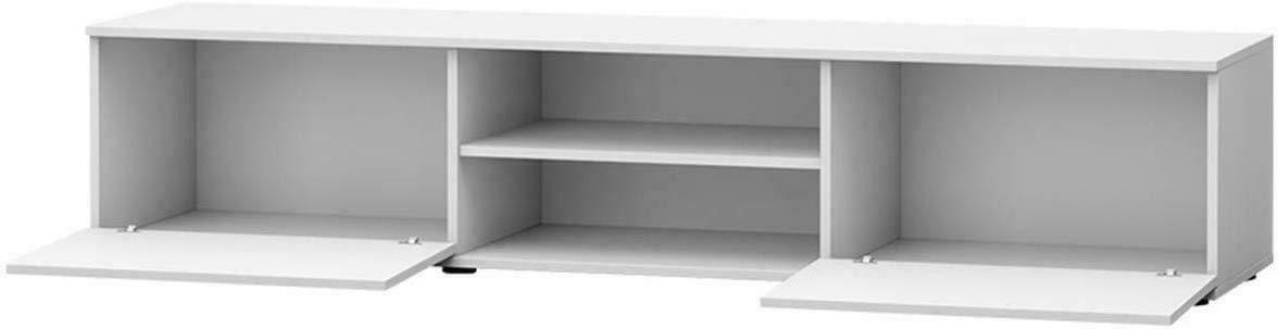 Black White High Gloss Tv Dvd Storage Cabinet Stand Unit Flat