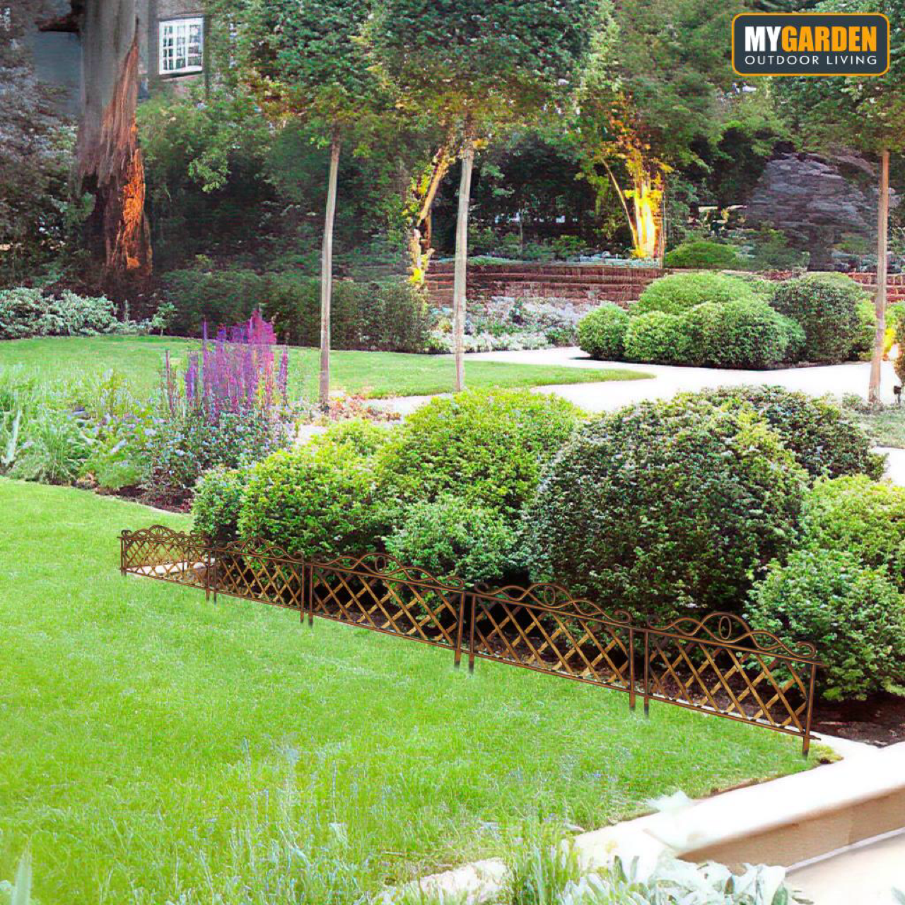 Flexible Garden Lawn Grass Edging Picket Border Panel ... Flexible Garden Lawn Grass Edging Picket Border Panel ...