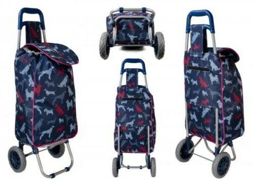2 Wheels Shopping Trolley Cart Folding Travel Luggage Bag Lightweight Large - Picture 24 of 26