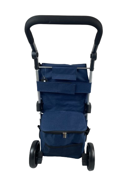 Faltbarer großer Einkaufstrolley mit 6 Rädern, verstellbarer Griff, Kühltasche, UK LAGER - Bild 16 von 19