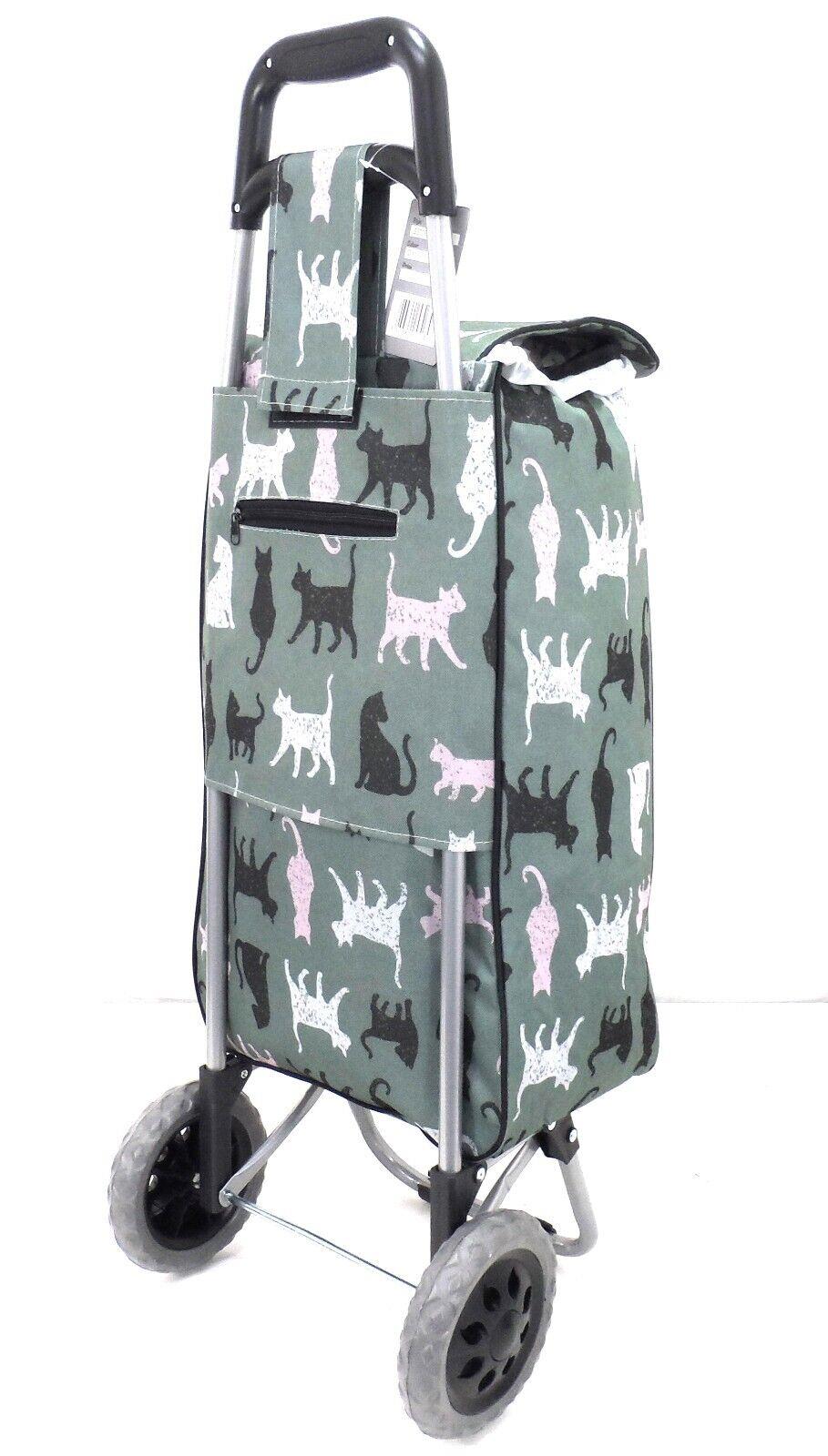 2 Wheels Shopping Trolley Cart Folding Travel Luggage Bag Lightweight Large - Picture 19 of 26