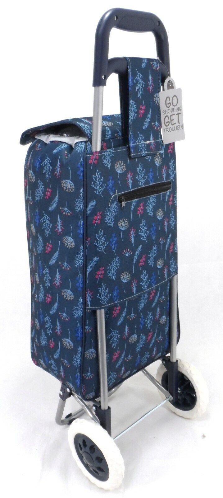 2 Wheels Shopping Trolley Cart Folding Travel Luggage Bag Lightweight Large - Picture 13 of 26