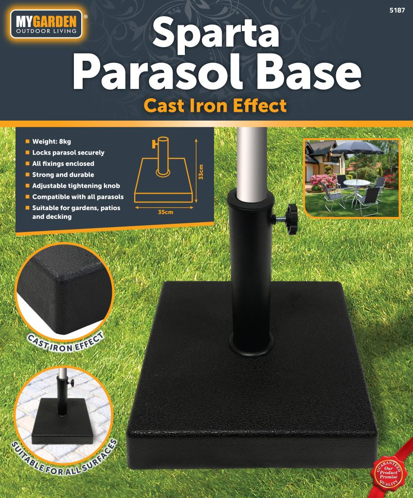 Heavy Duty Round Parasol Base Outdoor Umbrella Stand Cast ...