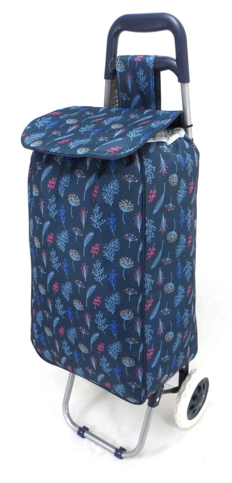 2 Wheels Shopping Trolley Cart Folding Travel Luggage Bag Lightweight Large - Picture 9 of 26
