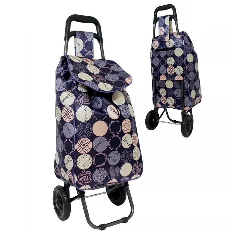 2 Wheels Shopping Trolley Cart Folding Travel Luggage Bag Lightweight Large - Picture 26 of 26