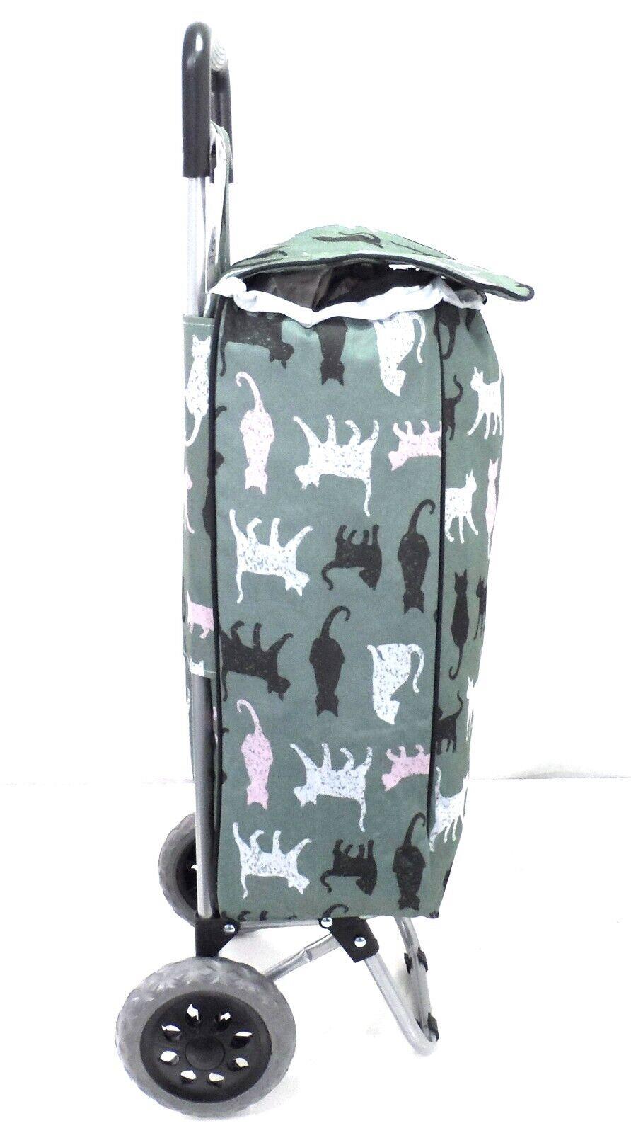2 Wheels Shopping Trolley Cart Folding Travel Luggage Bag Lightweight Large - Picture 18 of 26