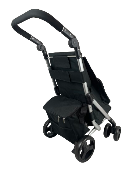 Faltbarer großer Einkaufstrolley mit 6 Rädern, verstellbarer Griff, Kühltasche, UK LAGER - Bild 5 von 19