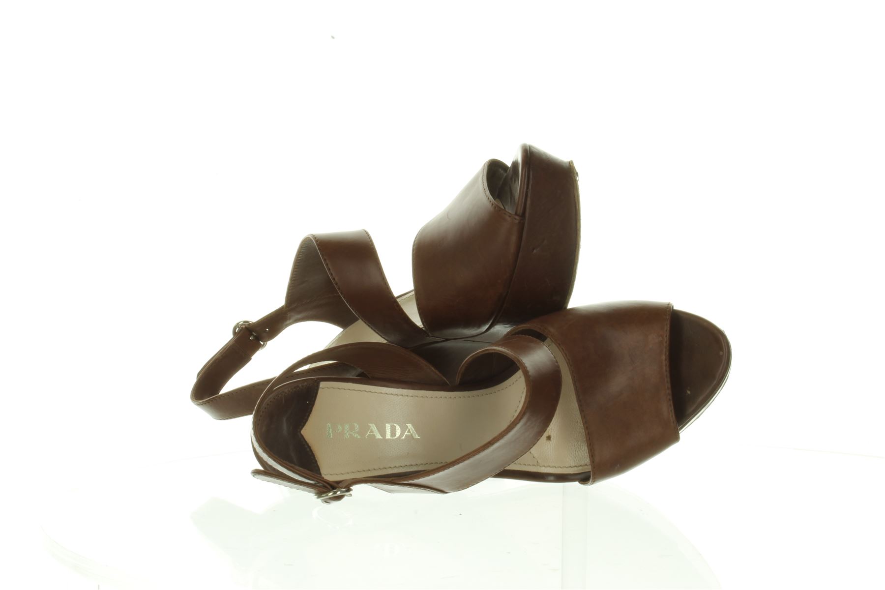 PRADA Braun Leder Wedge Schuhes, UK 4.5 US 7.5 7.5 7.5 EU 37.5 cd29e5 PRADA Braun Leder Wedge Schuhes, UK 4.5 US 7.5 7.5 7.5 EU 37.5 cd29e5