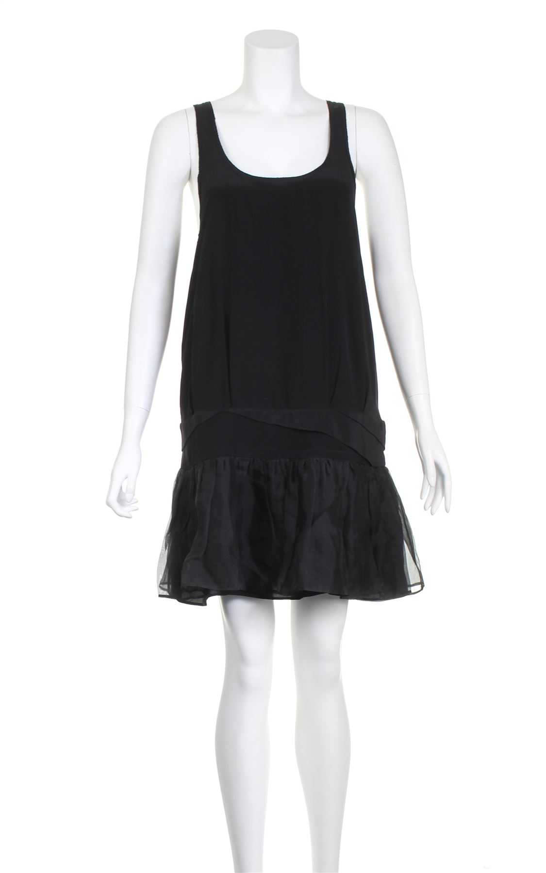 black silk mini dress