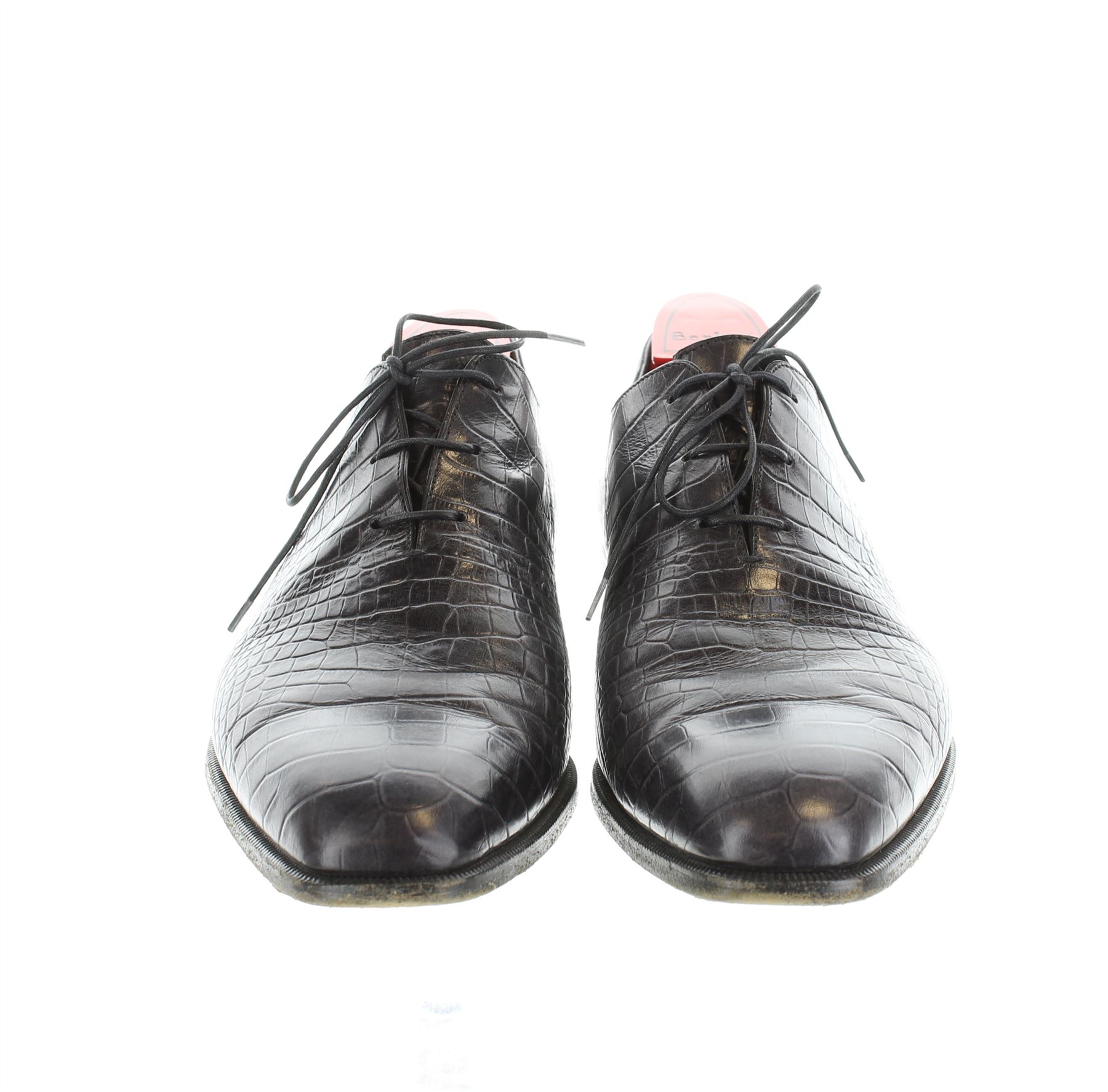 BERLUTI Black Faux Alligator Oxford Shoes, UK 9.5 US 10.5