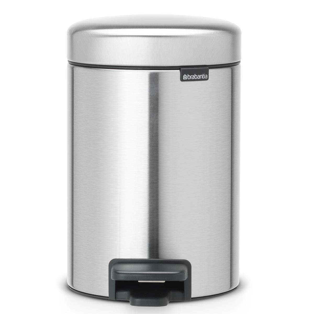 Brabantia newIcon Pedal Bin 3 Litre Plastic Bucket White Green Grey Taupe Black - Picture 18 of 26