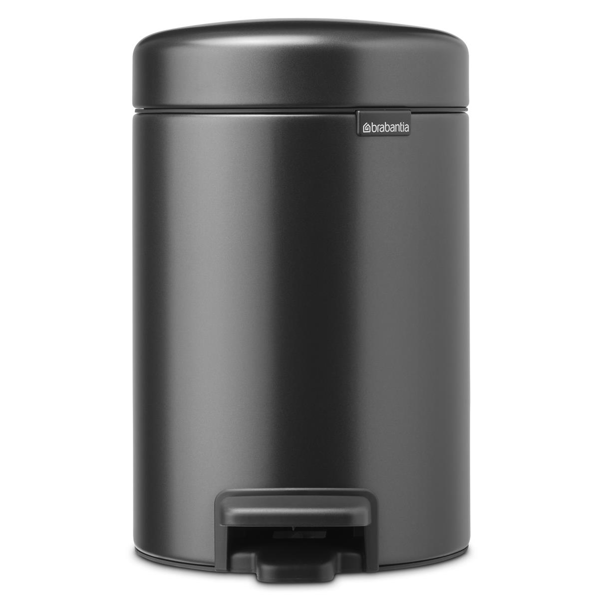 Brabantia newIcon Pedal Bin 3 Litre Plastic Bucket White Green Grey Taupe Black - Picture 14 of 26