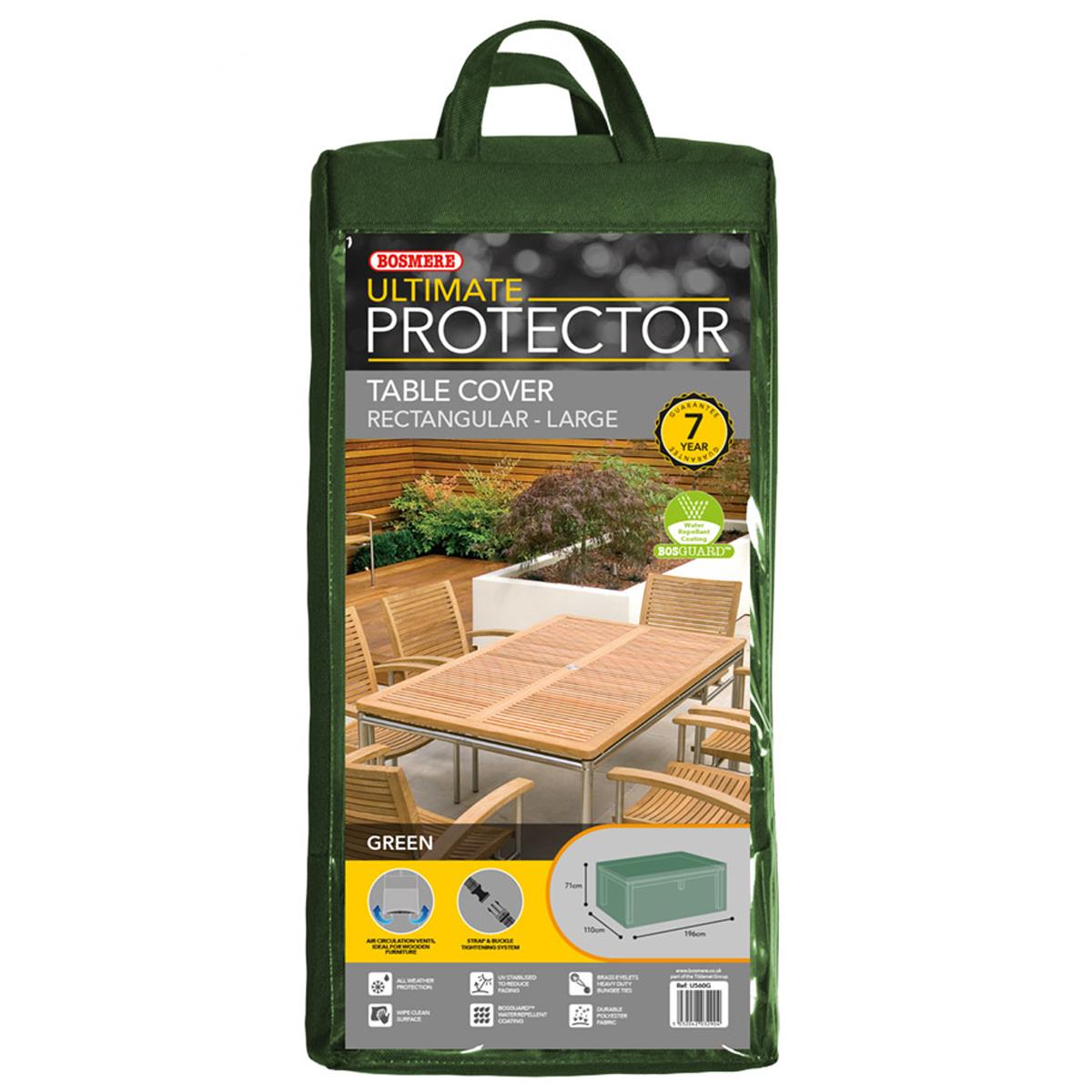 Bosmere Ultimate Protector Rectangular Table Cover Various Sizes 4 To 8 Seat - Picture 18 of 20