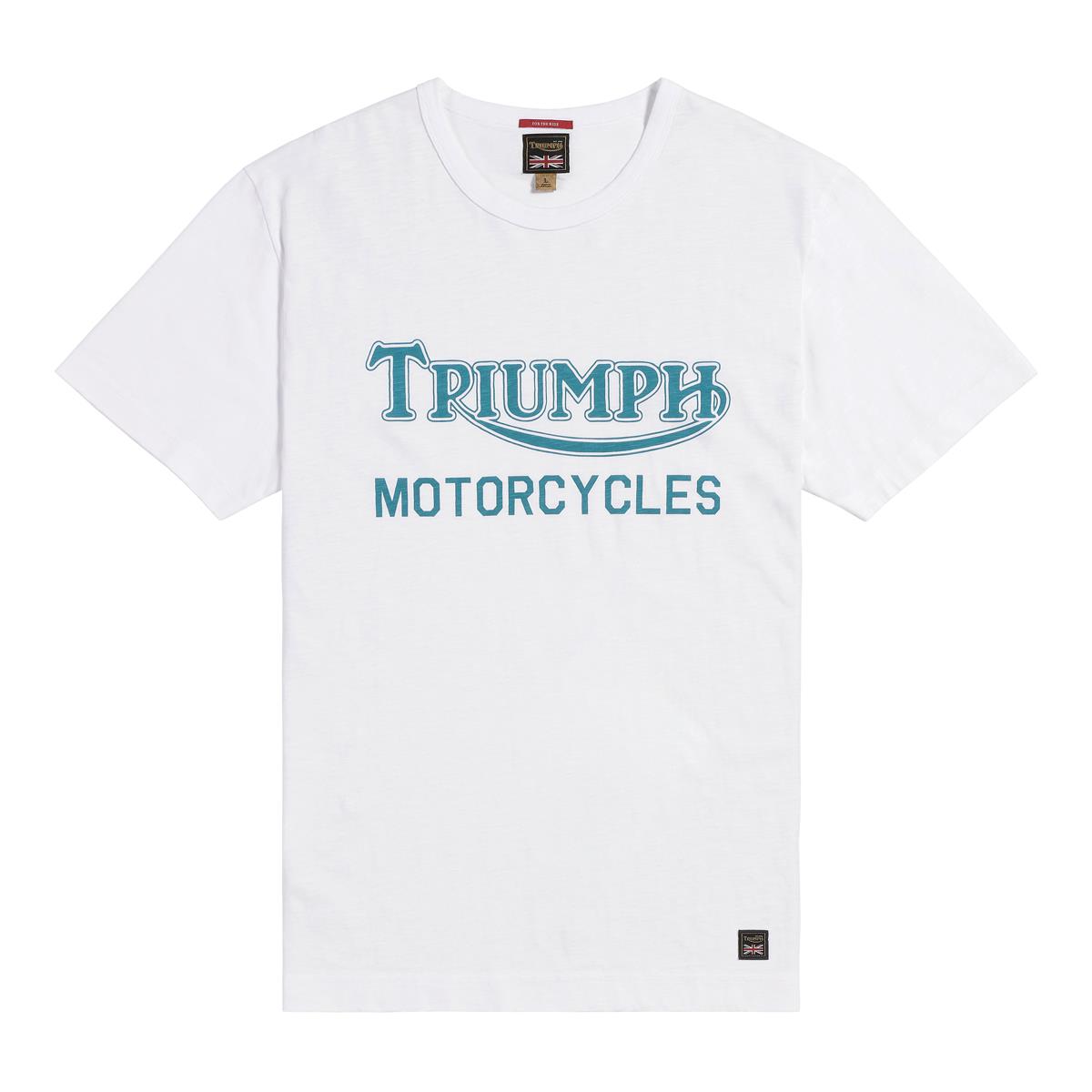Triumph Mens Barwell Tee Shirt Blue Indigo Black Silver Gold Medium Large XL XXL - Picture 17 of 40
