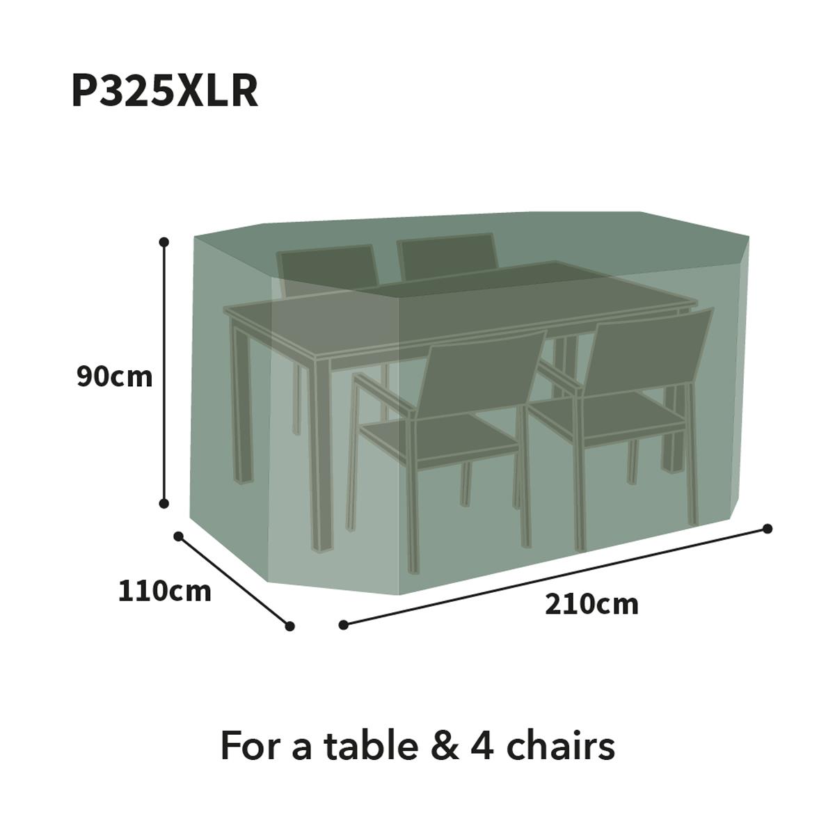 Bosmere Protector rechteckig Terrassengarnitur Abdeckung Allwetter 4-Sitzer oder 6-Sitzer - Bild 7 von 8