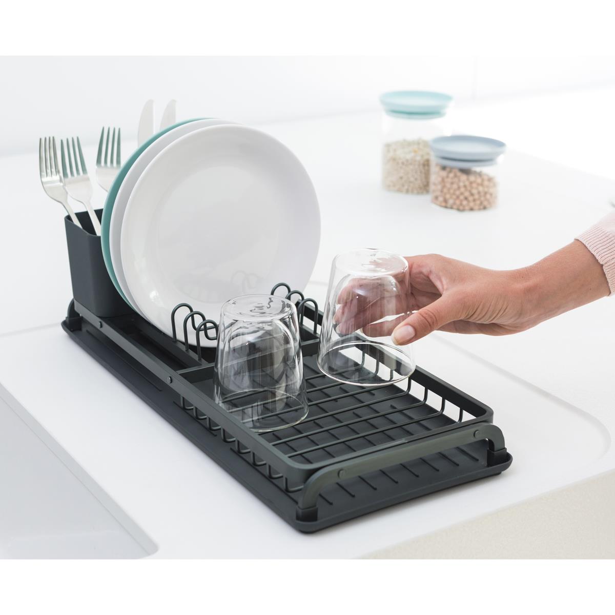 Brabantia Compact Dish Drying Rack Grey Kitchen Drainers Kitchen Essentials - Picture 9 of 10