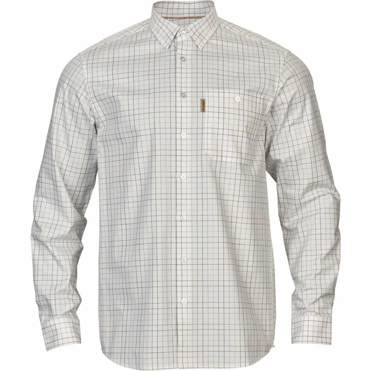Harkila Mens Portfield Long Sleeve Shirt Green Navy Blue Check Medium To 4XL