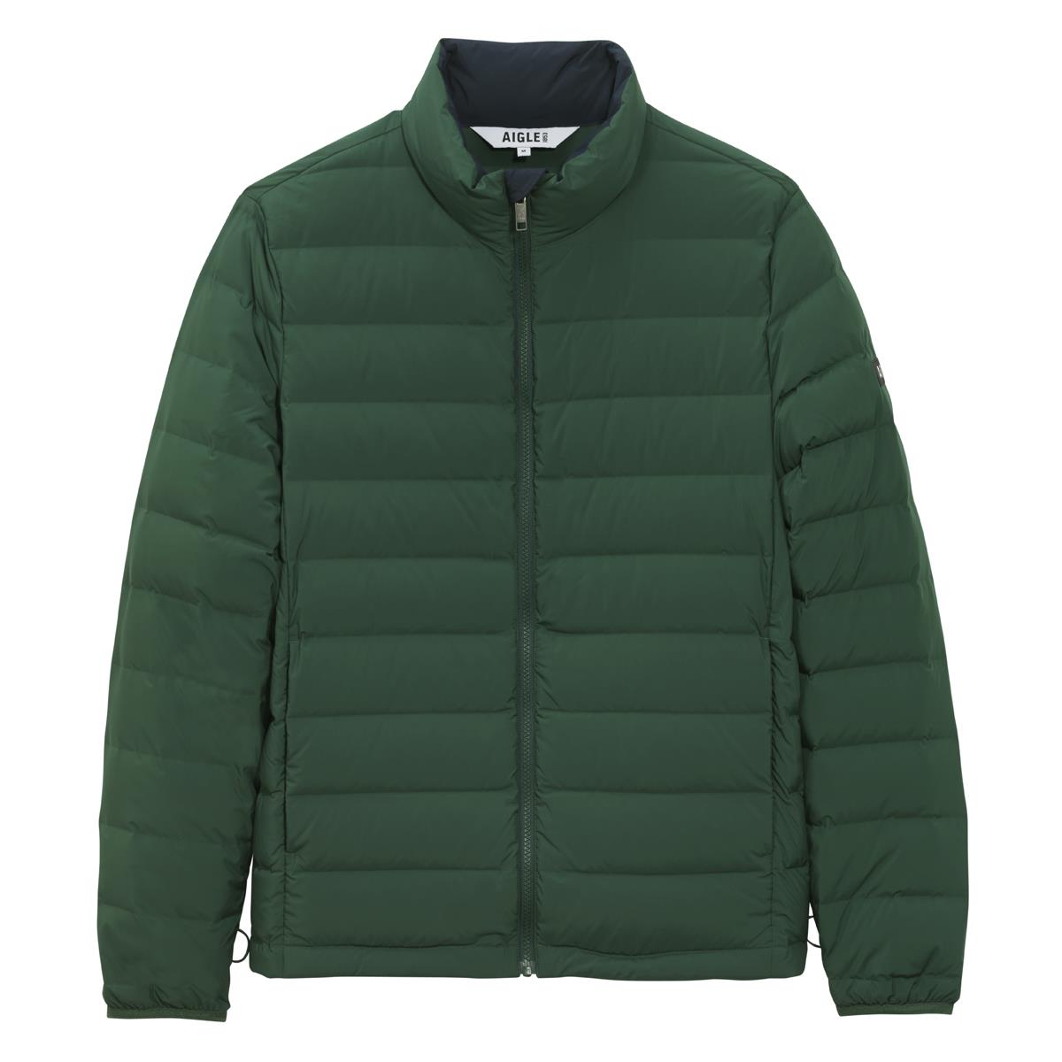 Aigle Mens Quilted Down Jacket Navy Green Water repellent Sizes Small To XXL - Picture 5 of 5