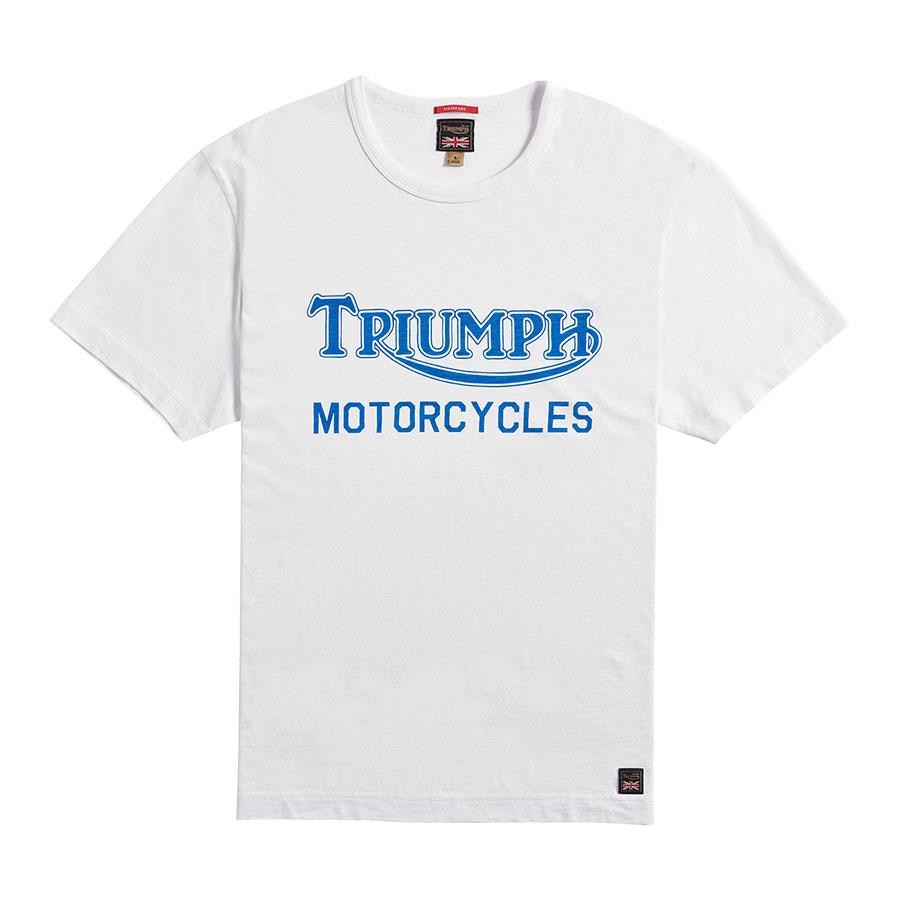 Triumph Mens Barwell Tee Shirt Blue Indigo Black Silver Gold Medium Large XL XXL - Picture 35 of 40