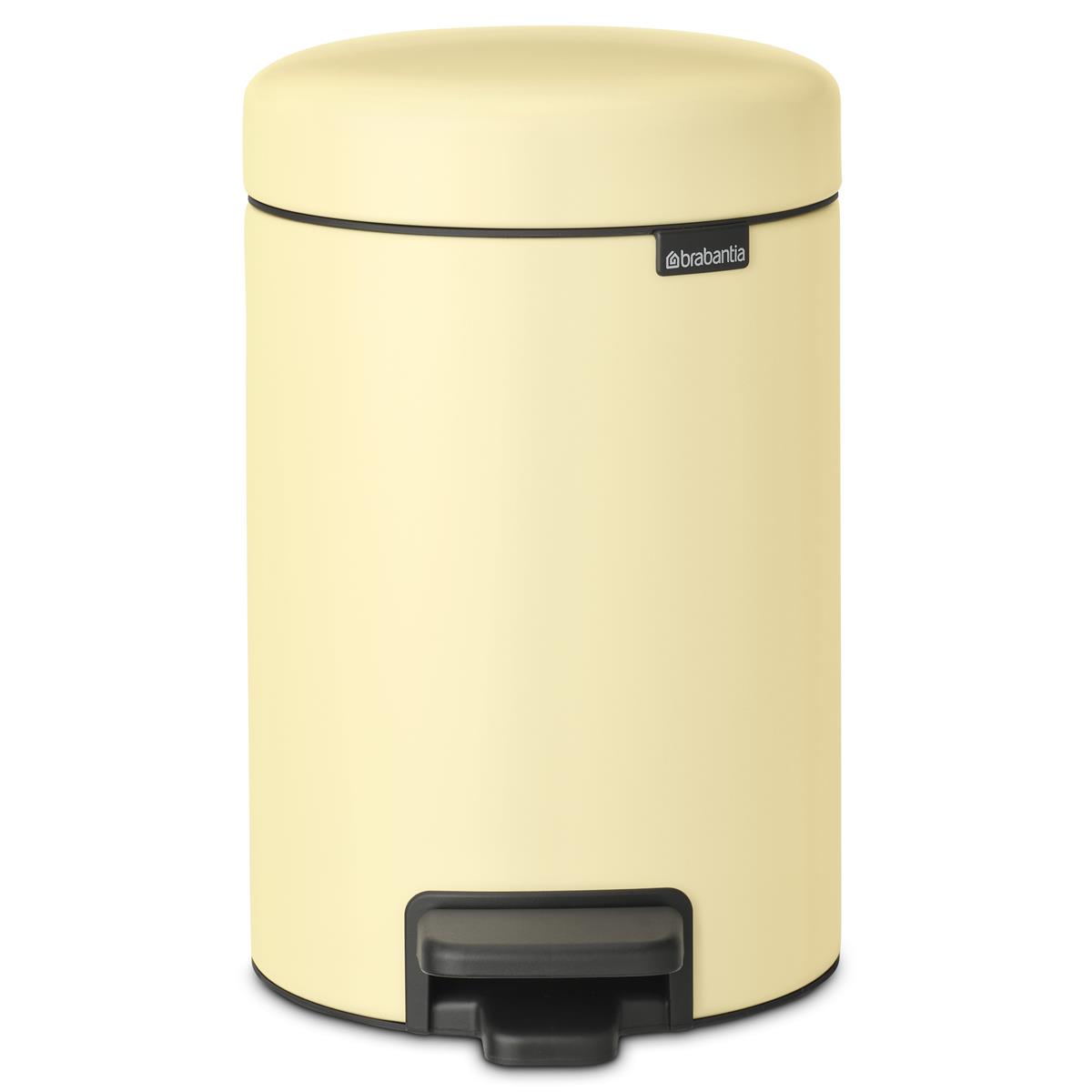 Brabantia newIcon Pedal Bin 3 Litre Plastic Bucket White Green Grey Taupe Black - Picture 19 of 26