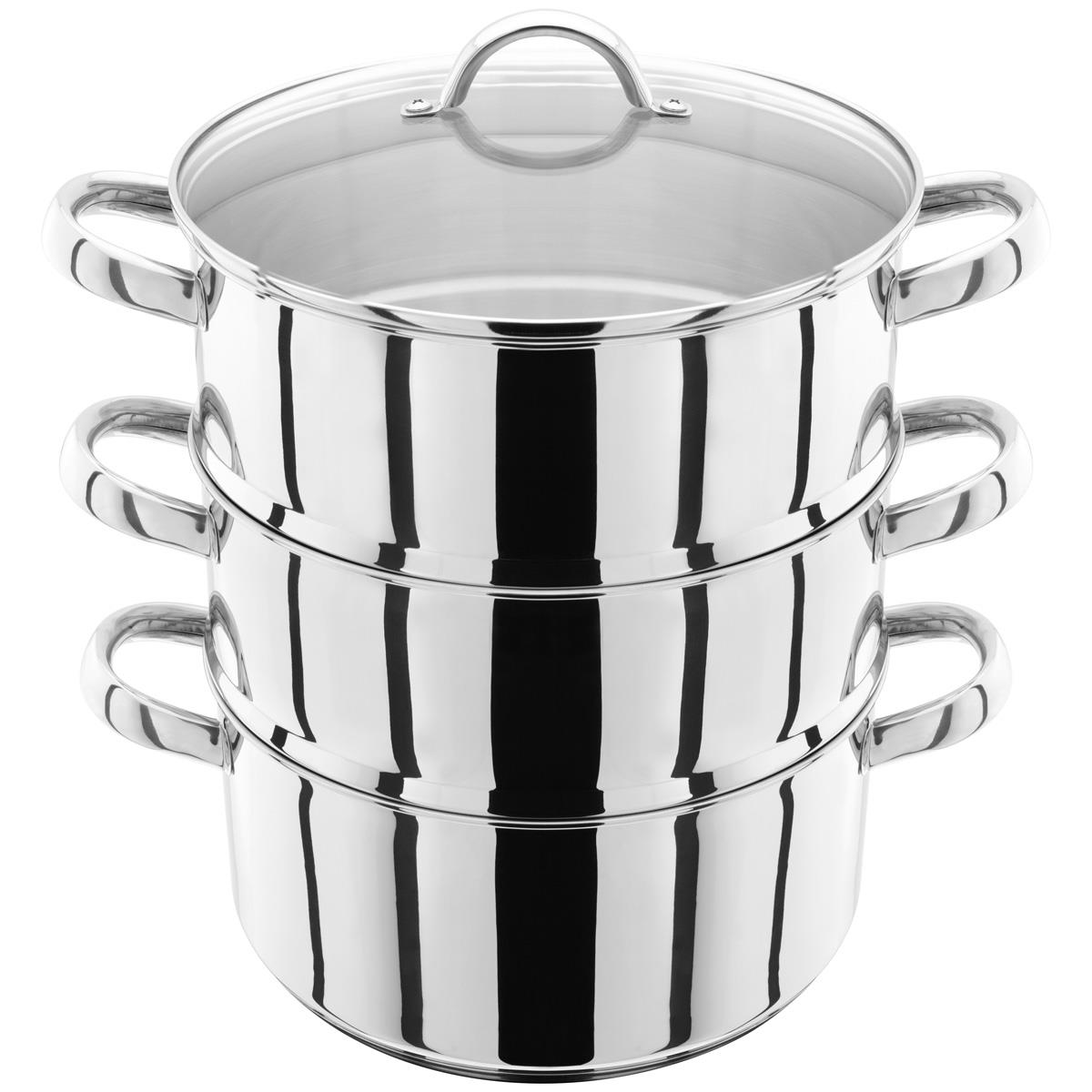 Judge Stainless Steel Steamers 3 Tier Steamer Set All Hobs Including Induction - Picture 6 of 6
