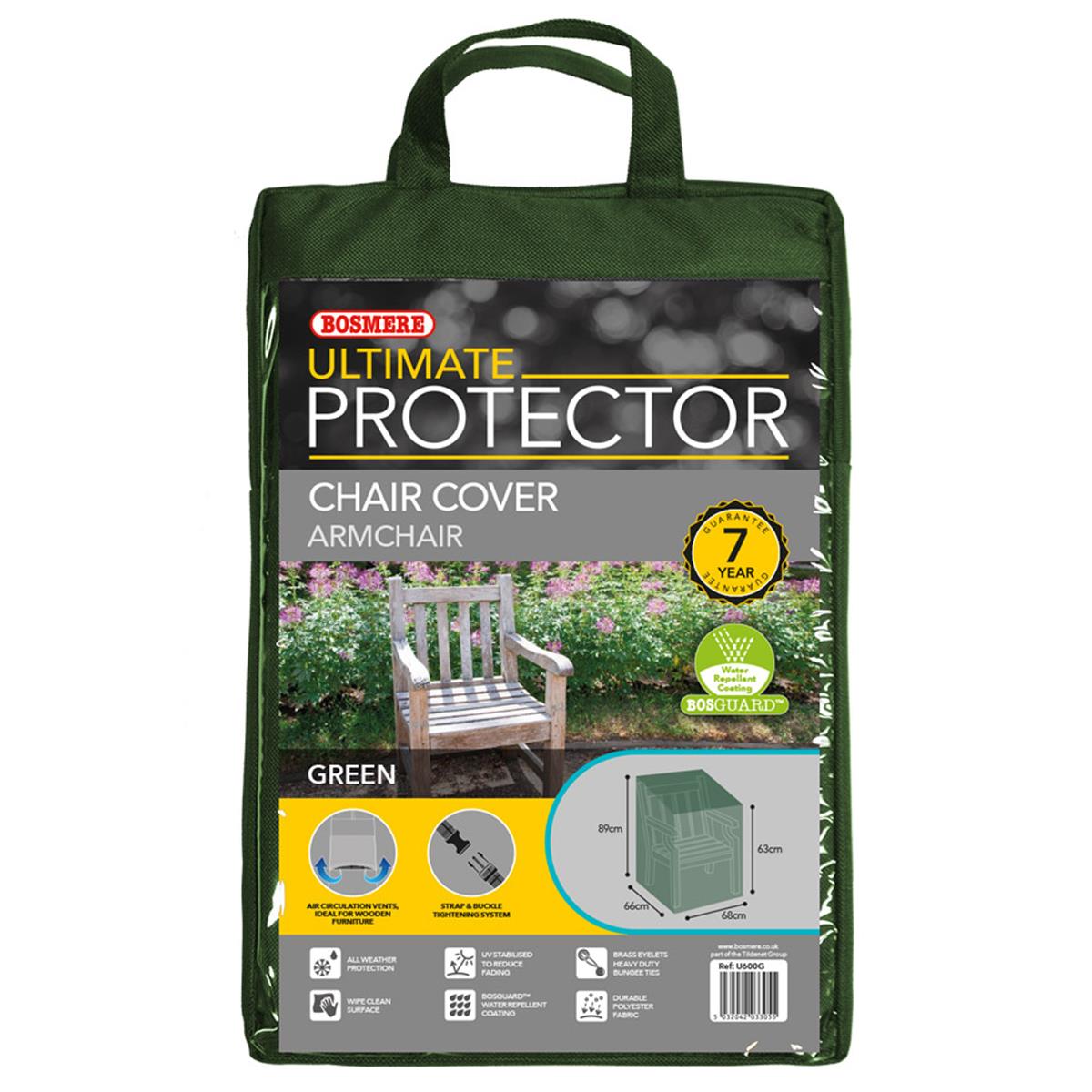Bosmere Ultimate Protector Armchair Cover Single Seat Green Charcoal - Picture 5 of 5