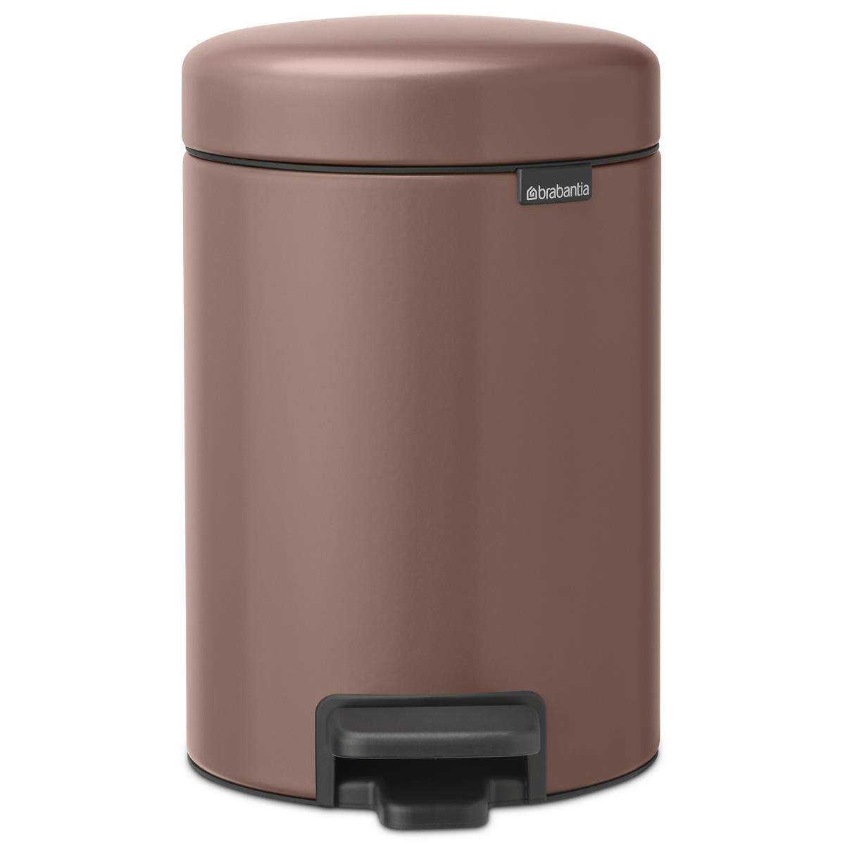 Brabantia newIcon Pedal Bin 3 Litre Plastic Bucket White Green Grey Taupe Black - Picture 24 of 26