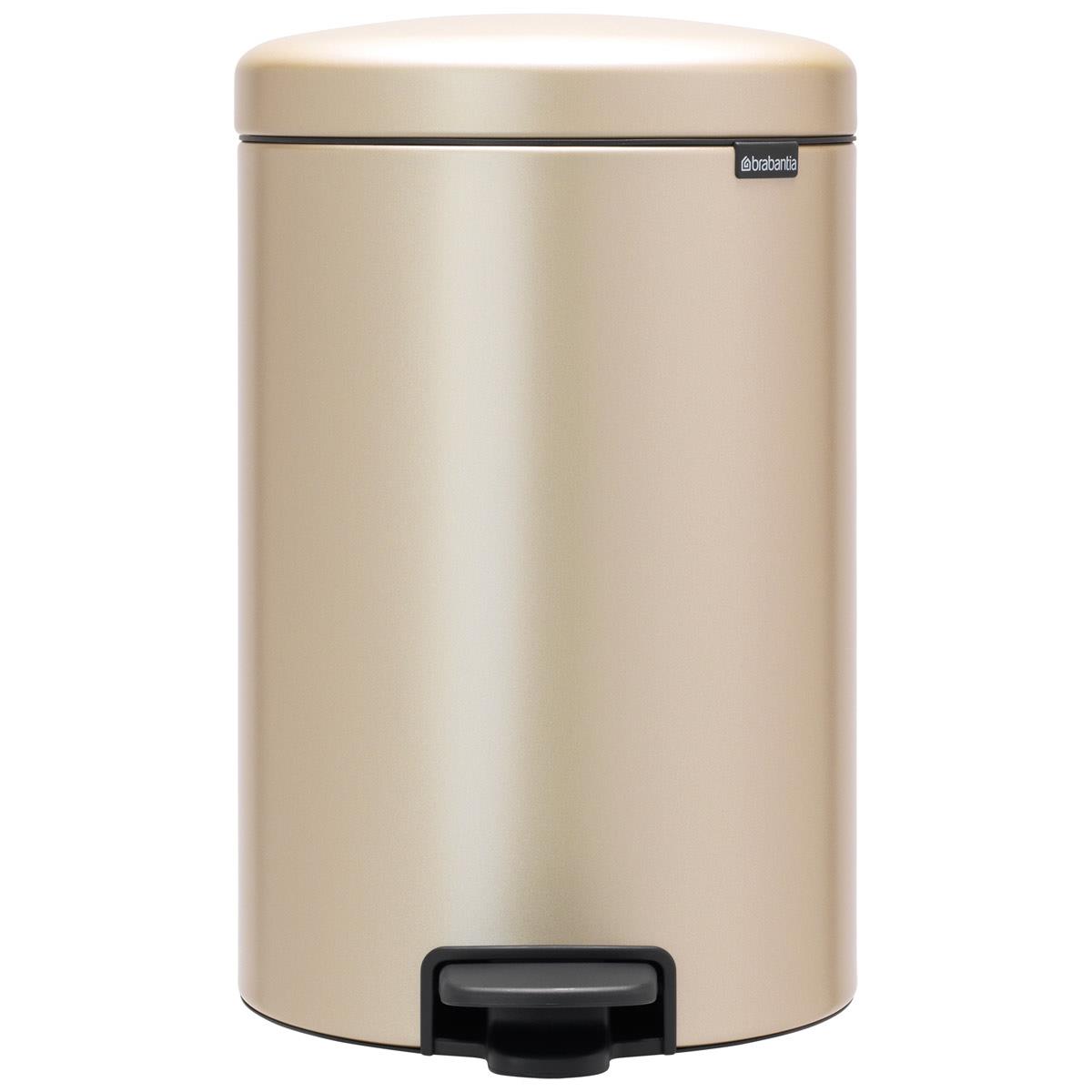 Brabantia newIcon Pedal Bin 20 Litre Plastic Bucket White Black Grey Green Taupe - Picture 19 of 26
