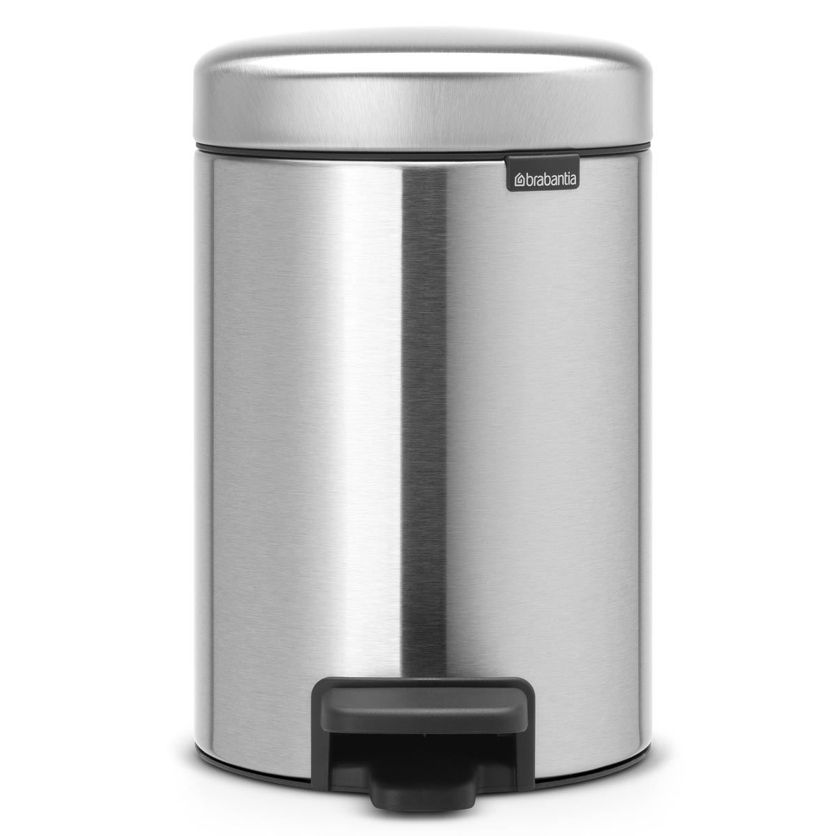 Brabantia newIcon Pedal Bin 3 Litre Plastic Bucket White Green Grey Taupe Black - Picture 17 of 26