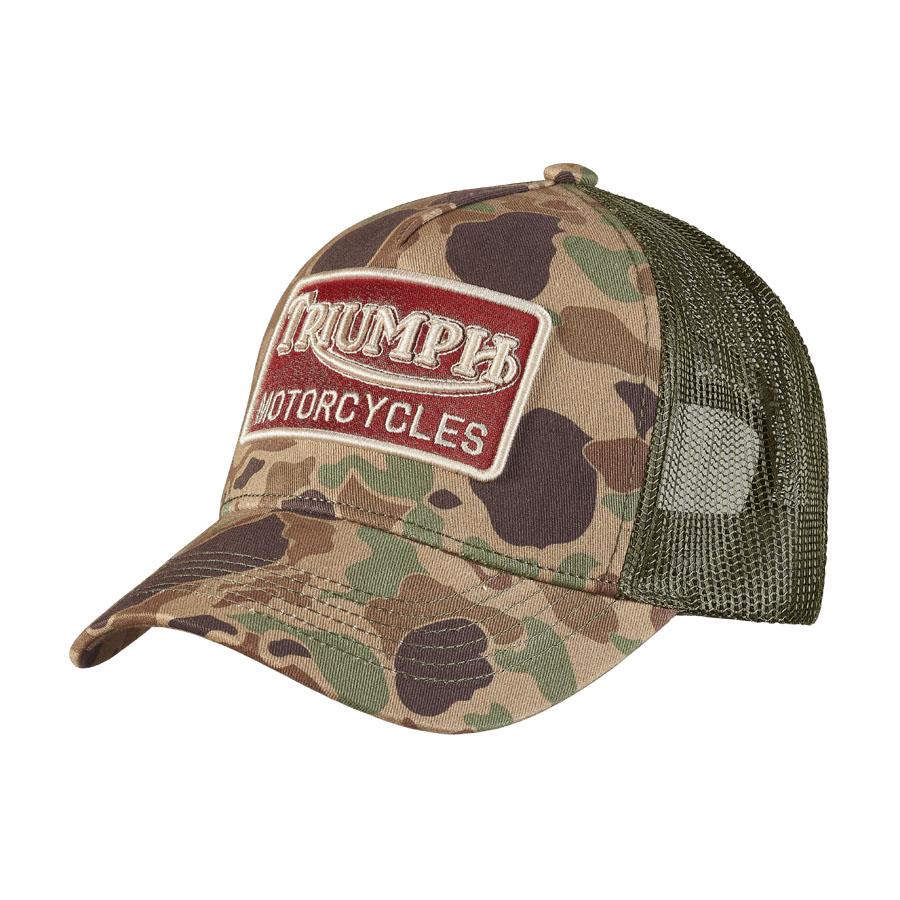 Triumph Motorcycles Mens Hunter Cap Tiger Frog Camo Dark Rose Fawn One Size - Picture 8 of 9