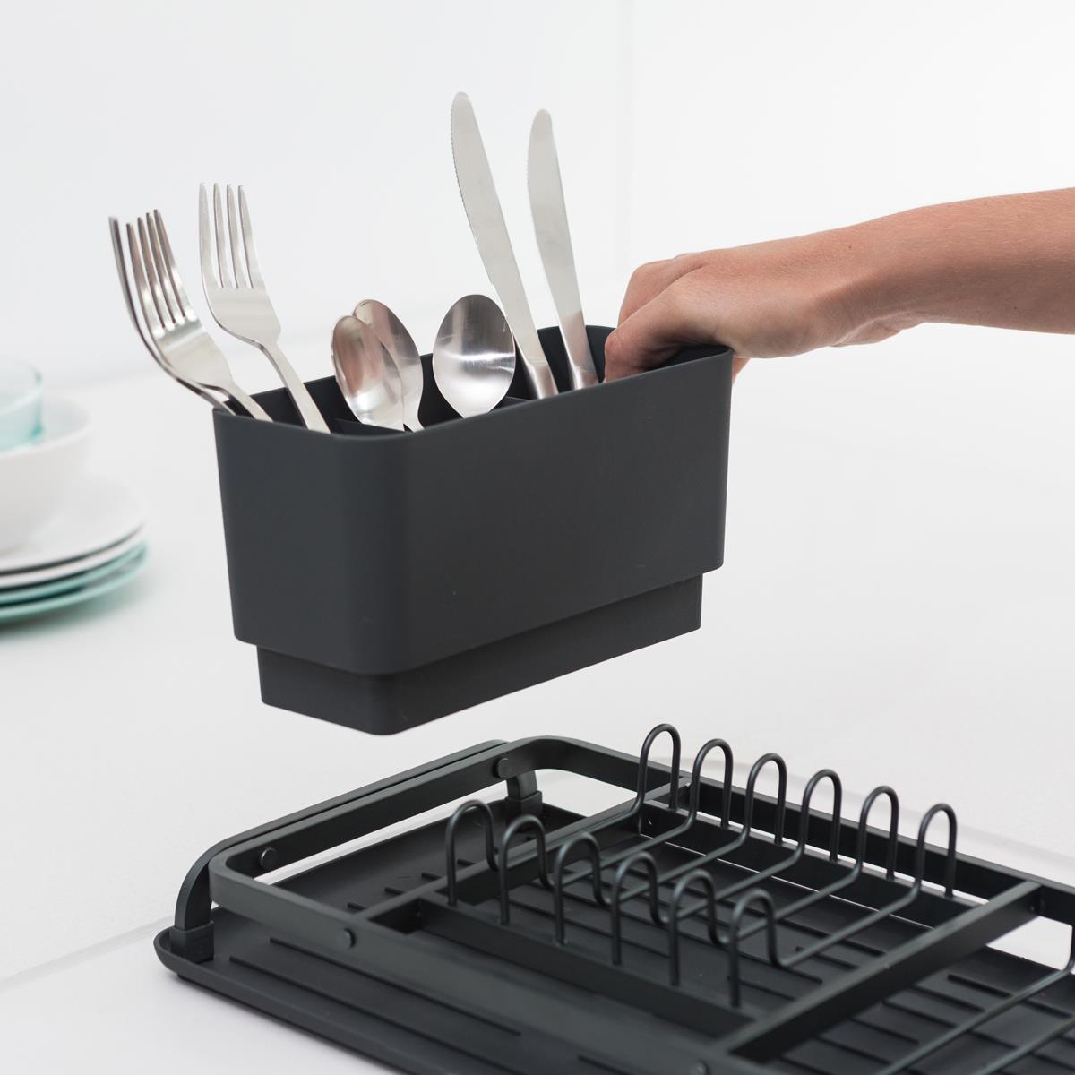 Brabantia Compact Dish Drying Rack Grey Kitchen Drainers Kitchen Essentials - Picture 7 of 10