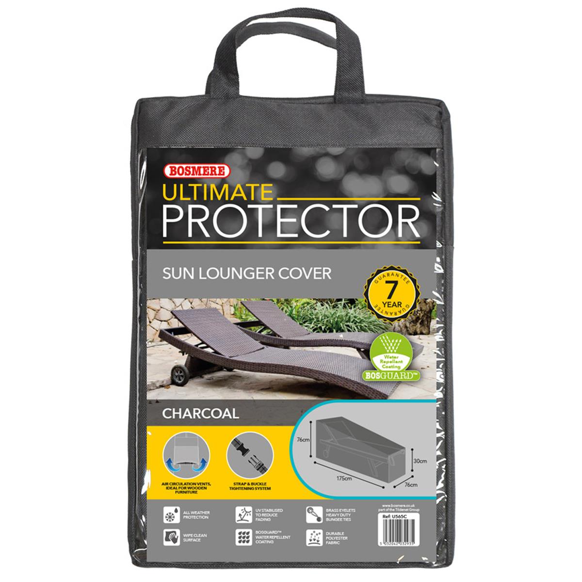 Bosmere Ultimate Durable Protector Sonnenliegenbezug One Anthrazit U565C - Bild 3 von 3
