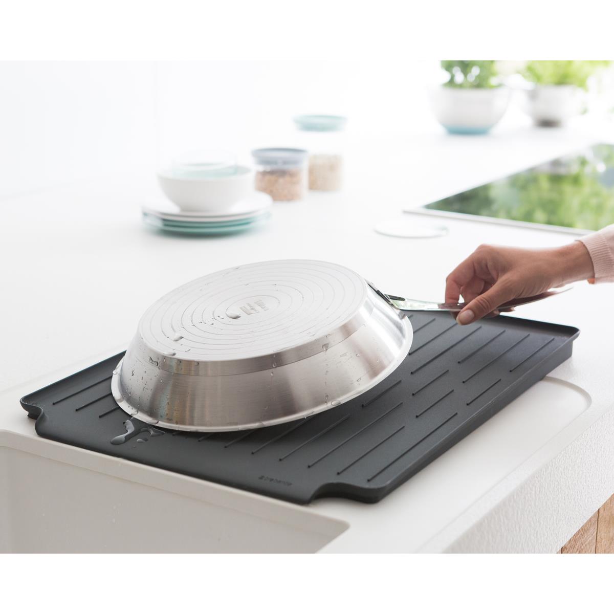 Brabantia Dish Drying Rack Light or Dark Grey Kitchen Drainers - Picture 9 of 12