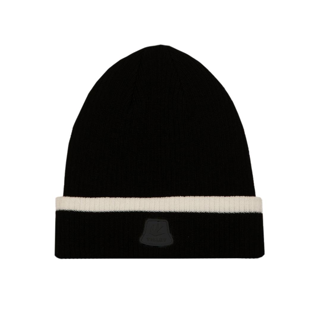 Tilley Hydrowool Rib Beanie Mens Ladies Unisex Black Merino Wool One Size