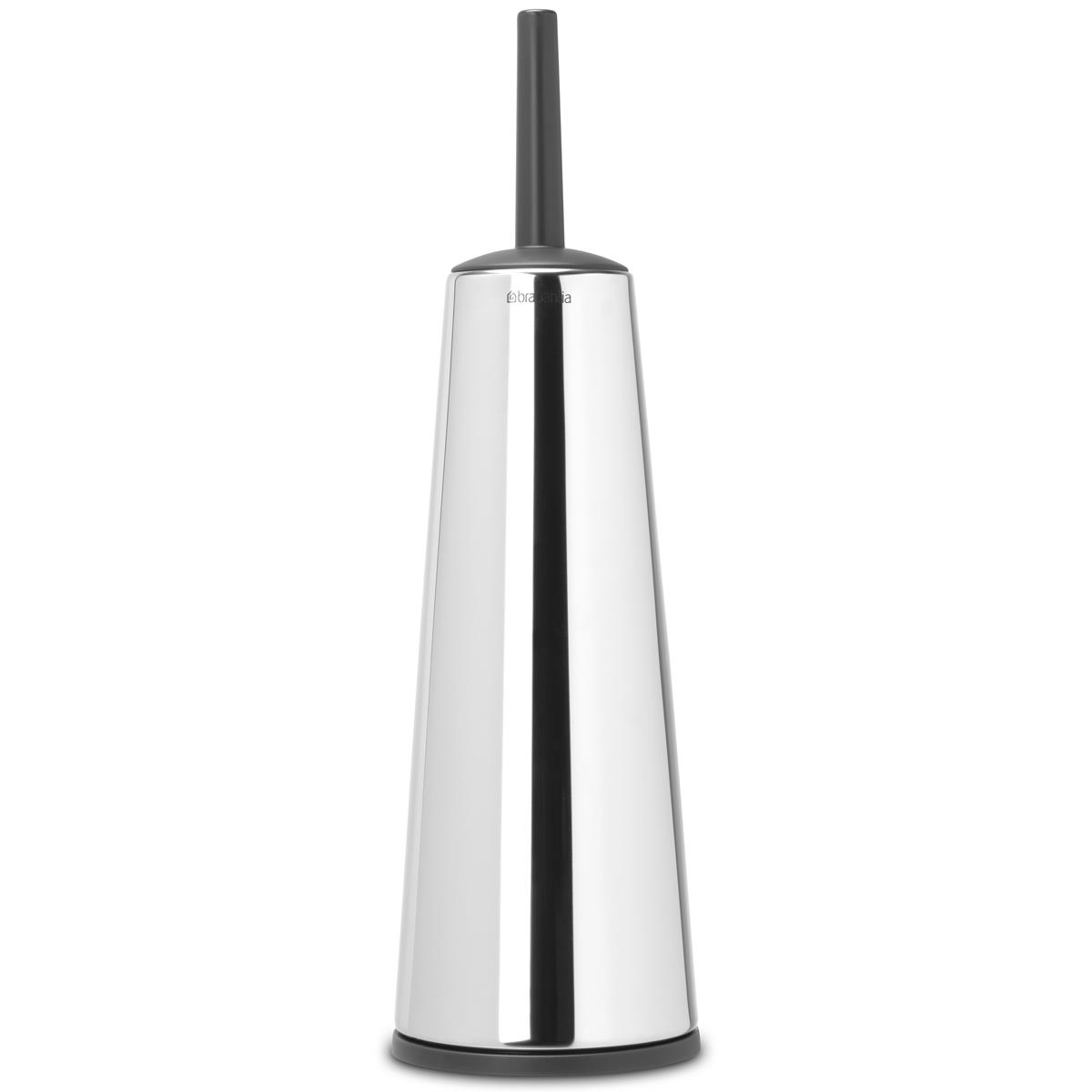 Brabantia Toilet Brush And Holder Classic White Platimum Black Silver - Picture 10 of 16