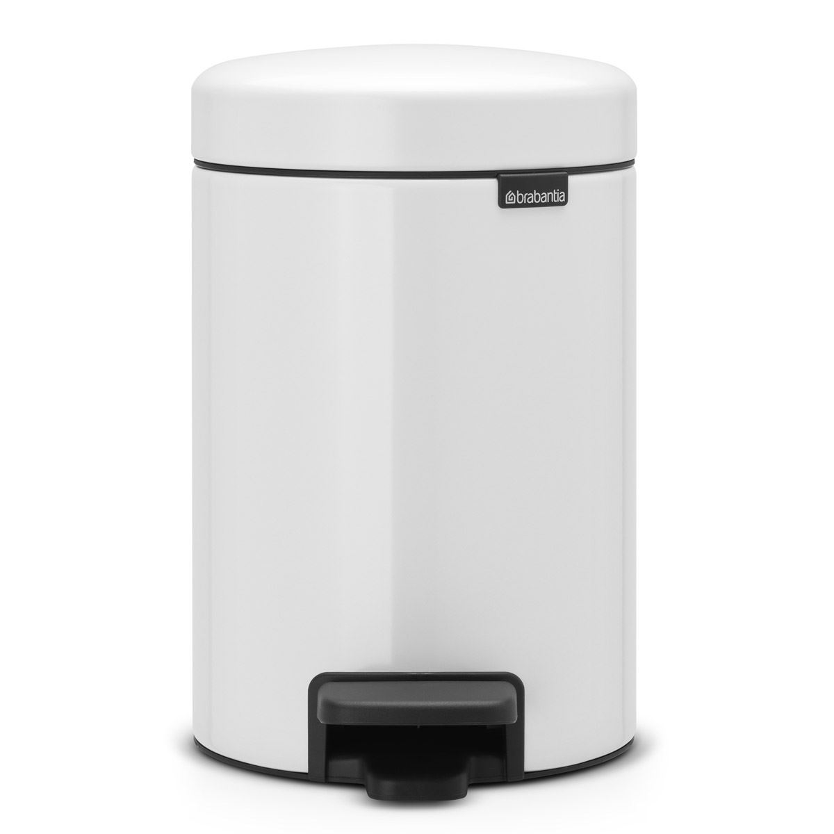 Brabantia newIcon Pedal Bin 3 Litre Plastic Bucket White Green Grey Taupe Black - Picture 26 of 26