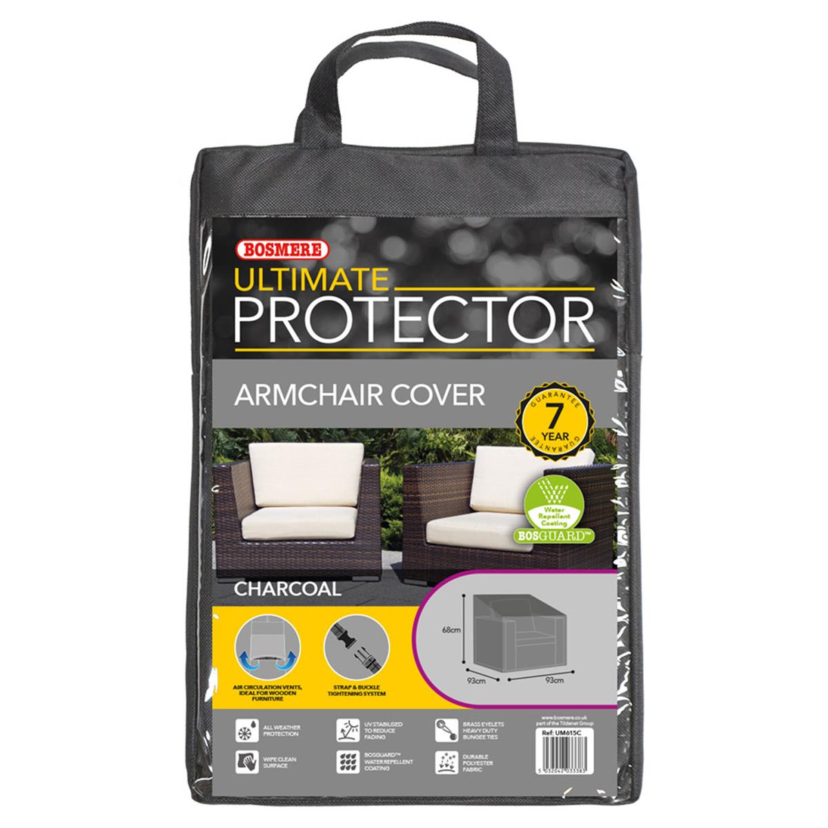 Bosmere Ultimate Protector Modular Armchair Cover Medium Large Charcoal - Picture 6 of 6