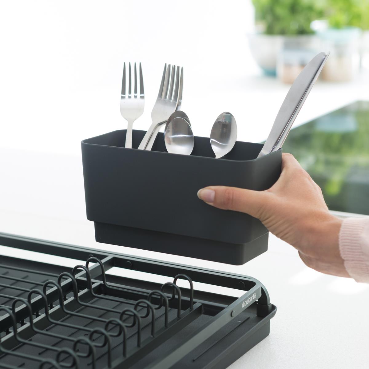 Brabantia Dish Drying Rack Light or Dark Grey Kitchen Drainers - Picture 8 of 12