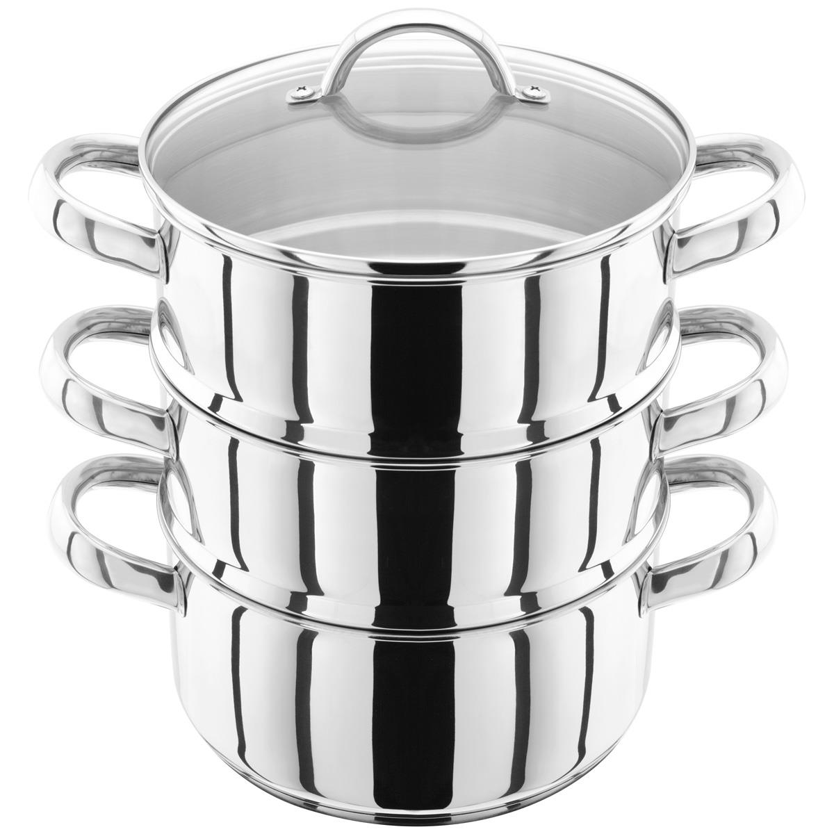 Judge Stainless Steel Steamers 3 Tier Steamer Set All Hobs Including Induction - Picture 4 of 6