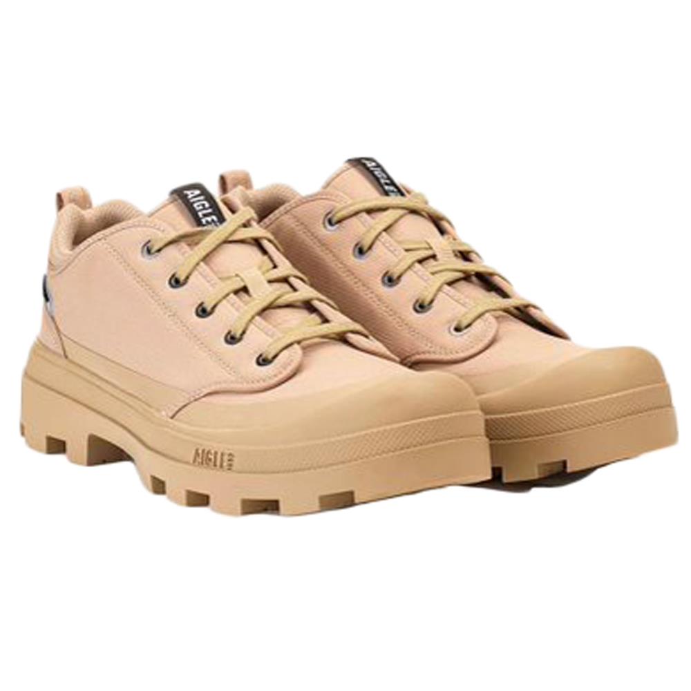 Mens Ladies Unisex Aigle Tenere Hike Low Shoes NA912 Kaki Sable