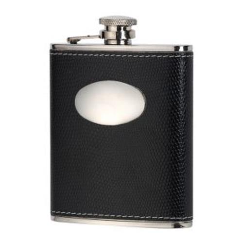 David Nickerson 6oz Hip Flask Brown Green Gift Box Leather Hip Flask