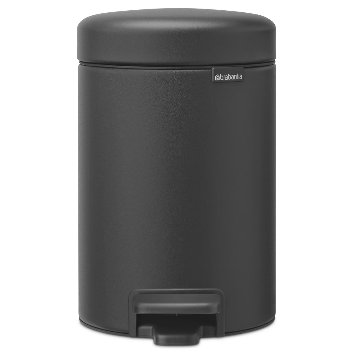 Brabantia newIcon Pedal Bin 3 Litre Plastic Bucket White Green Grey Taupe Black - Picture 22 of 26