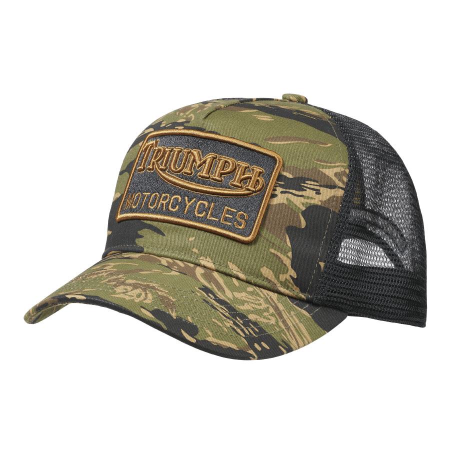 Triumph Motorcycles Mens Hunter Cap Tiger Frog Camo Dark Rose Fawn One Size - Picture 9 of 9