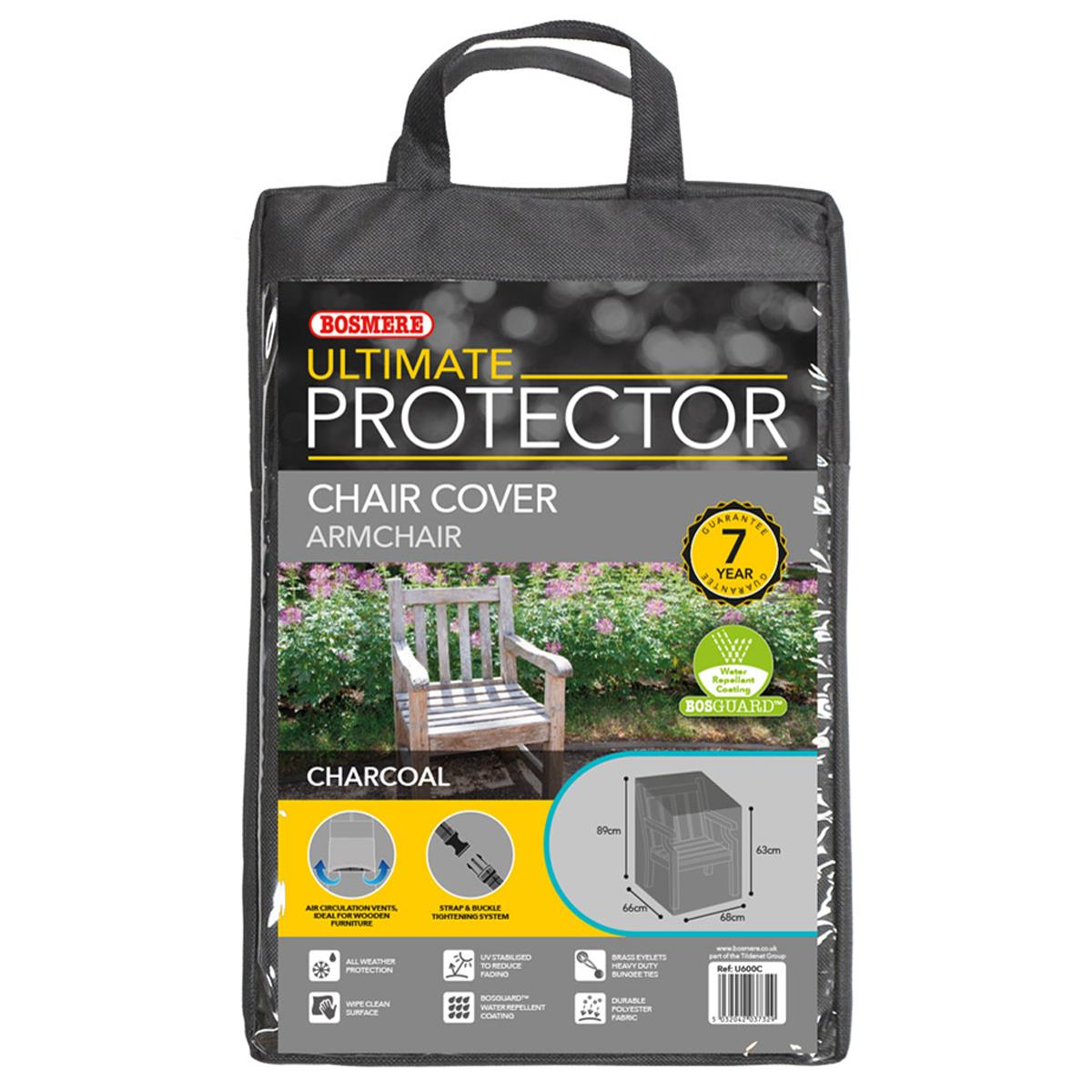 Bosmere Ultimate Protector Armchair Cover Single Seat Green Charcoal - Picture 4 of 5